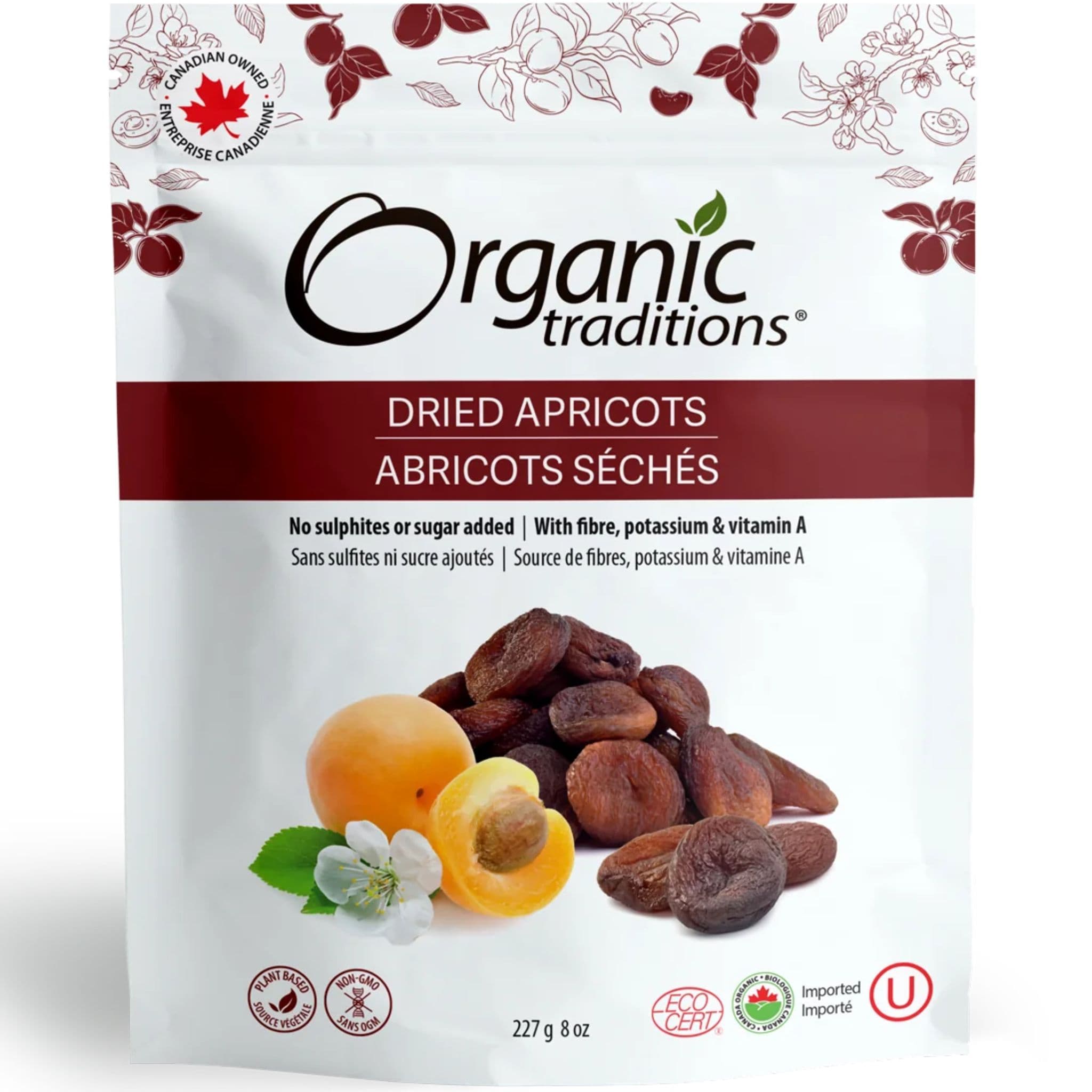 Organic Traditions Dried Apricots 227g 0282