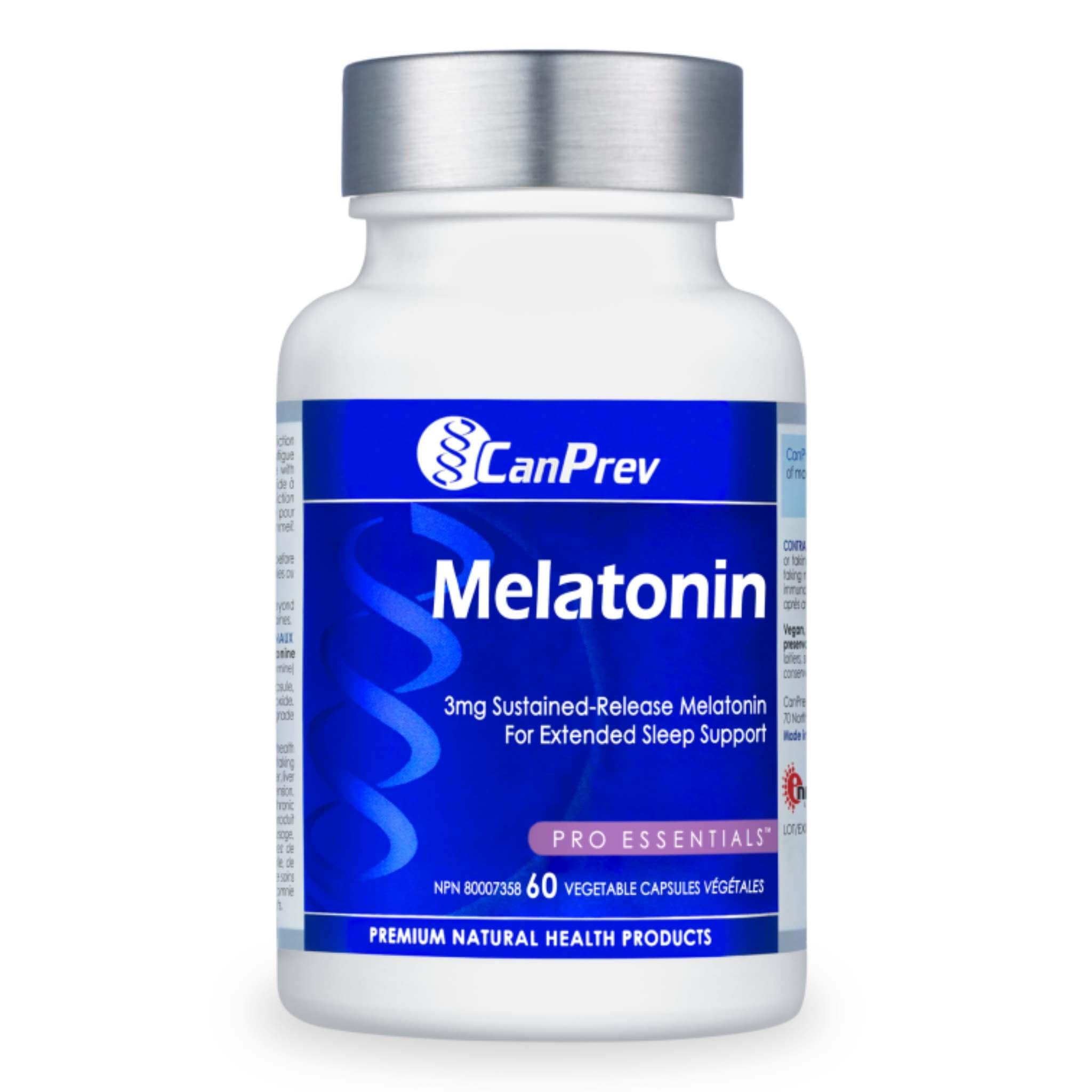 CanPrev Melatonin 3mg Sustained Release 60 Vegetable Capsules