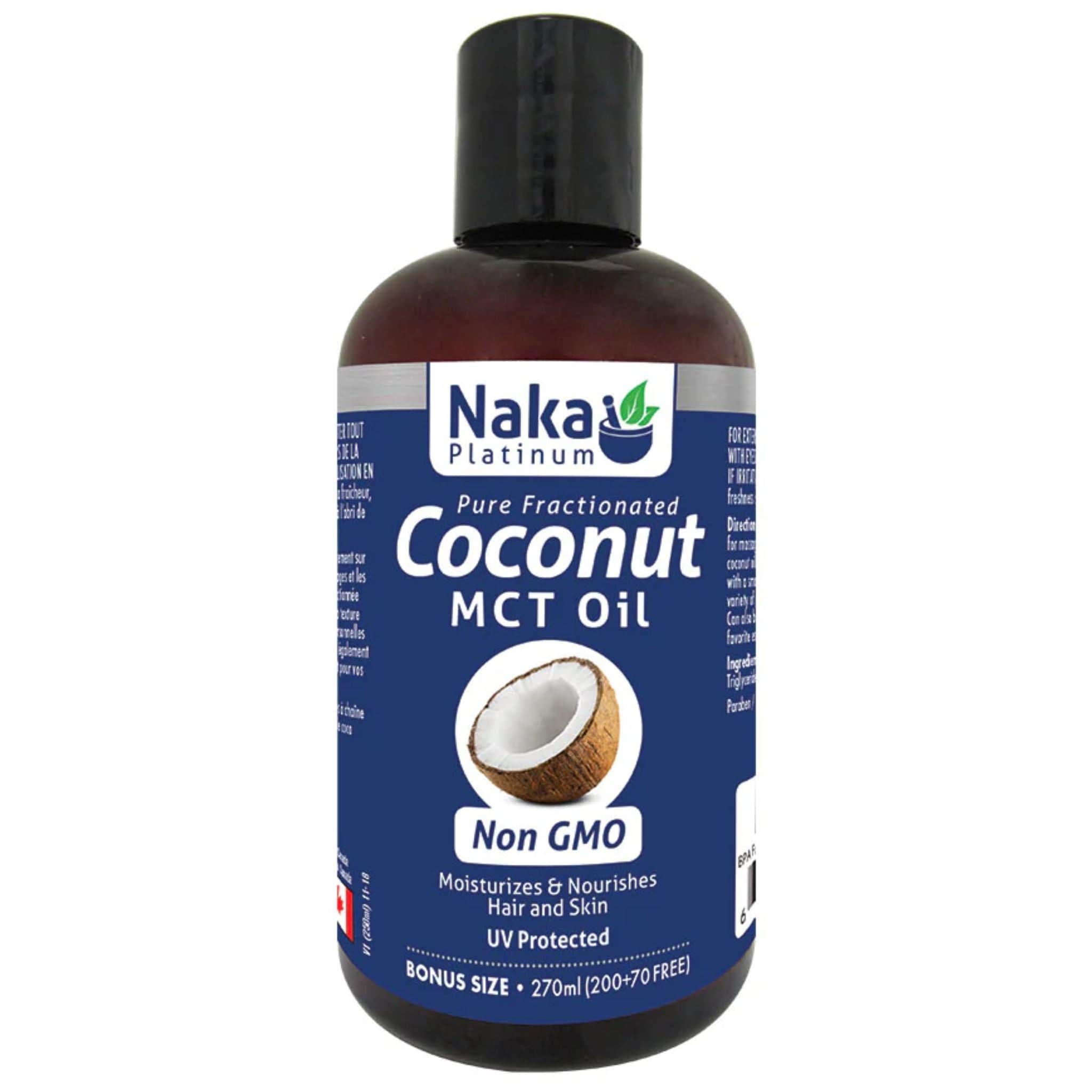 Naka Platinum Pure Fractionated Coconut MCT Oil Moisturizes and Nouri