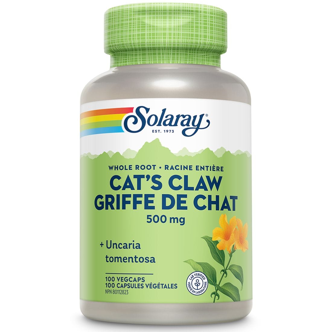 Solaray Cats Claw 500mg 100 Vegetable Capsules