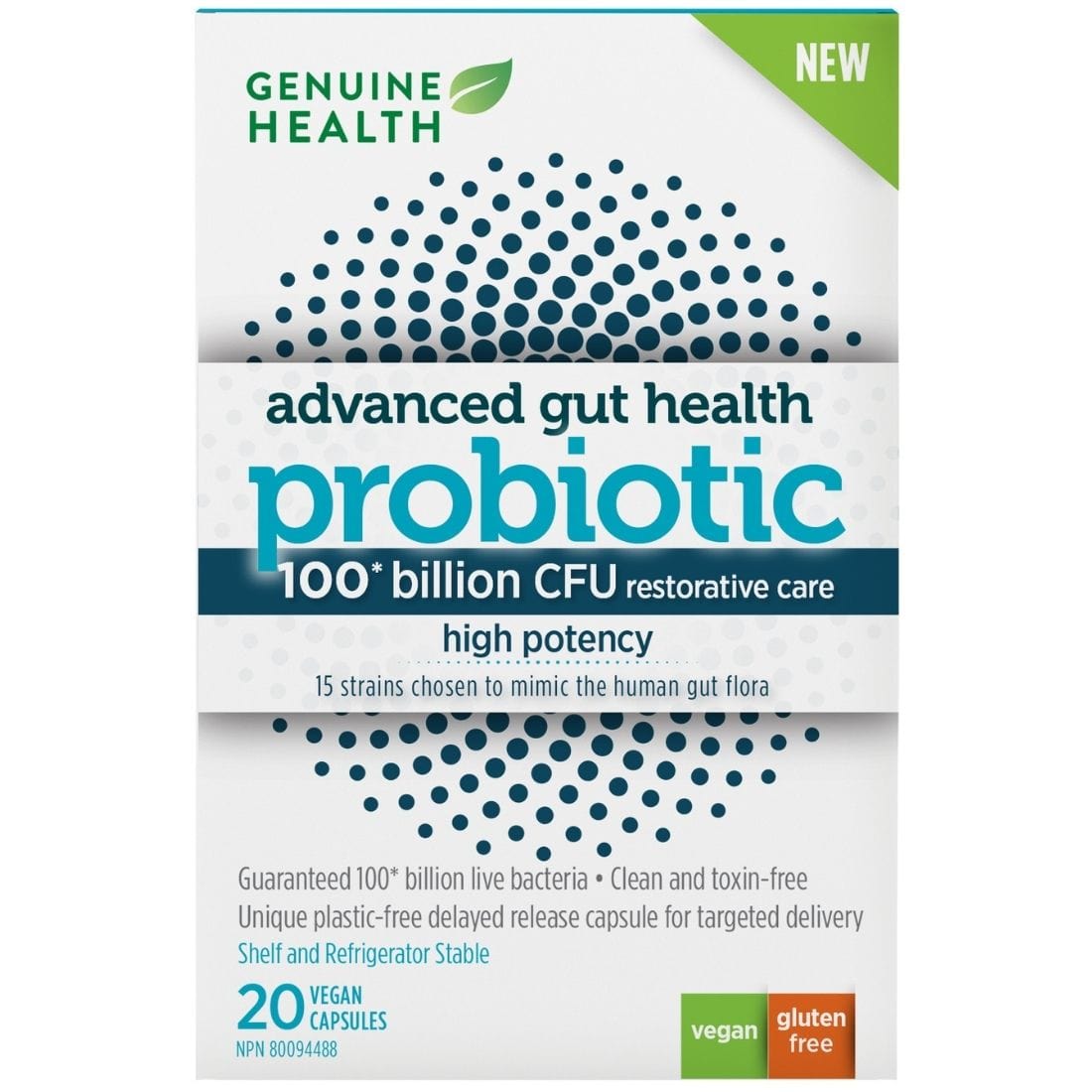 Genuine Health Advanced Gut Health Probiotic 100 Billion CFU