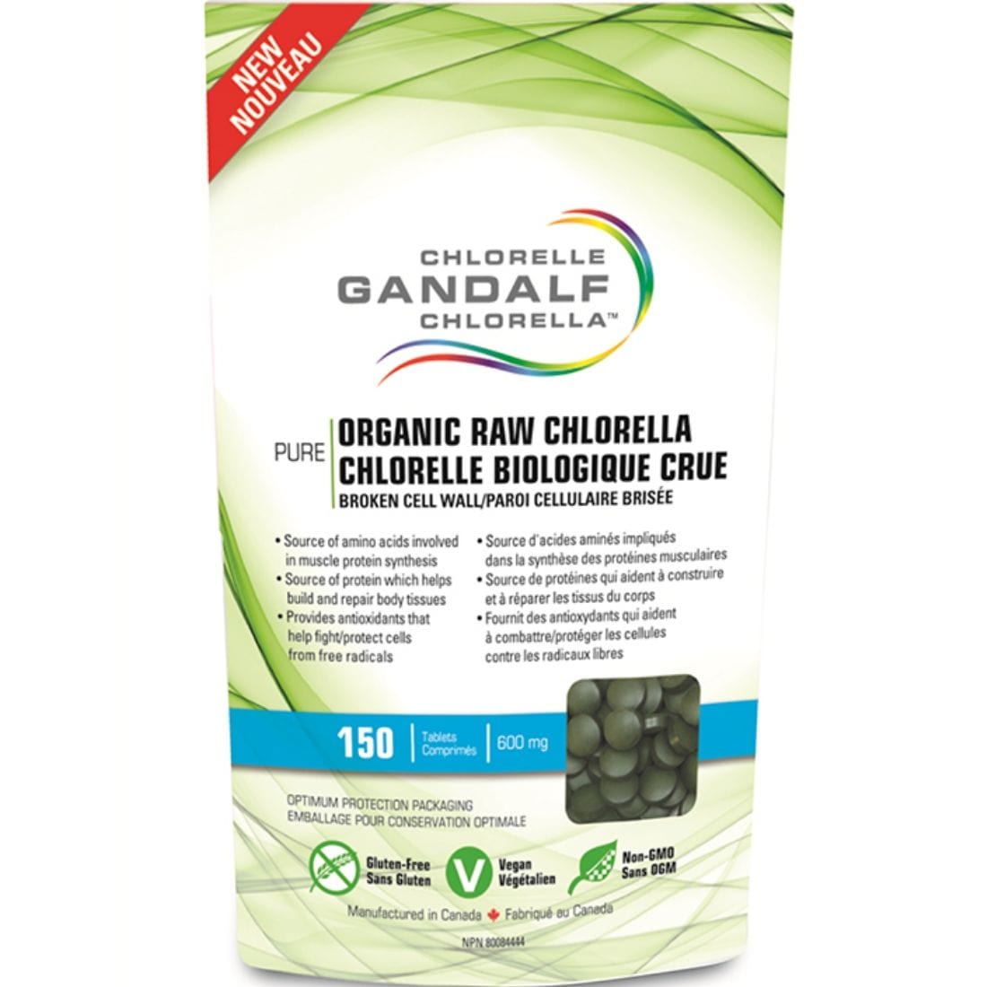 Gandalf Organic Chlorella Tablets 600mg 150 Tablets