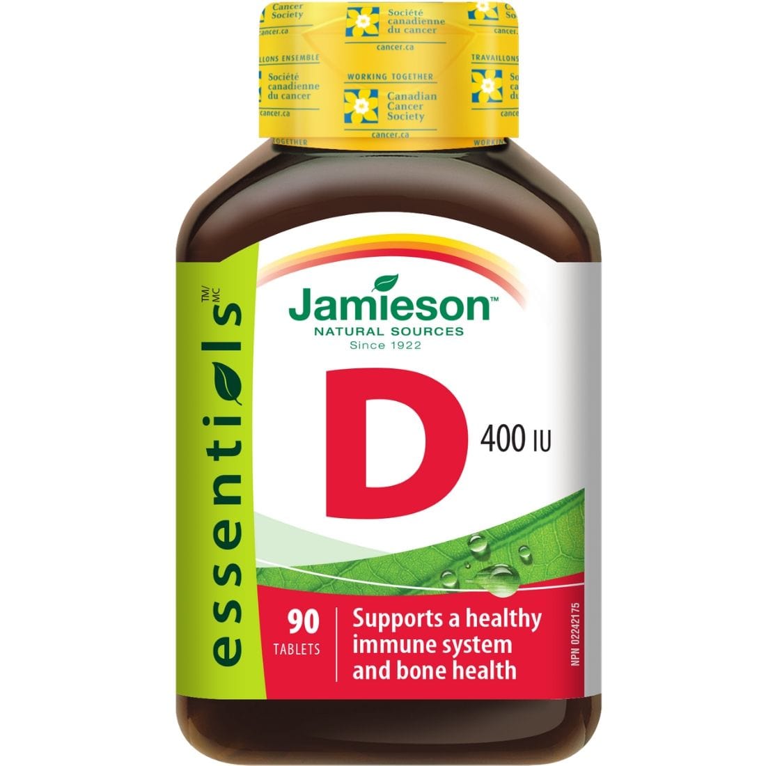 Jamieson Vitamin D, 400IU, 90 Tablets –