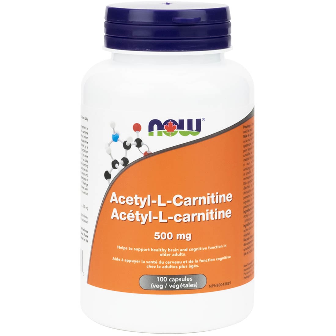 NOW Acetyl L Carnitine 500mg 100 Vcaps