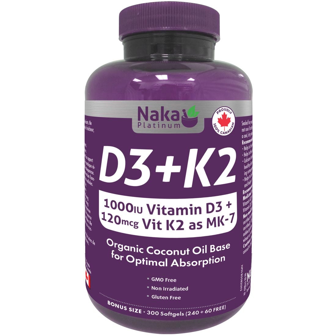 Naka Platinum D3 K2 Softgels