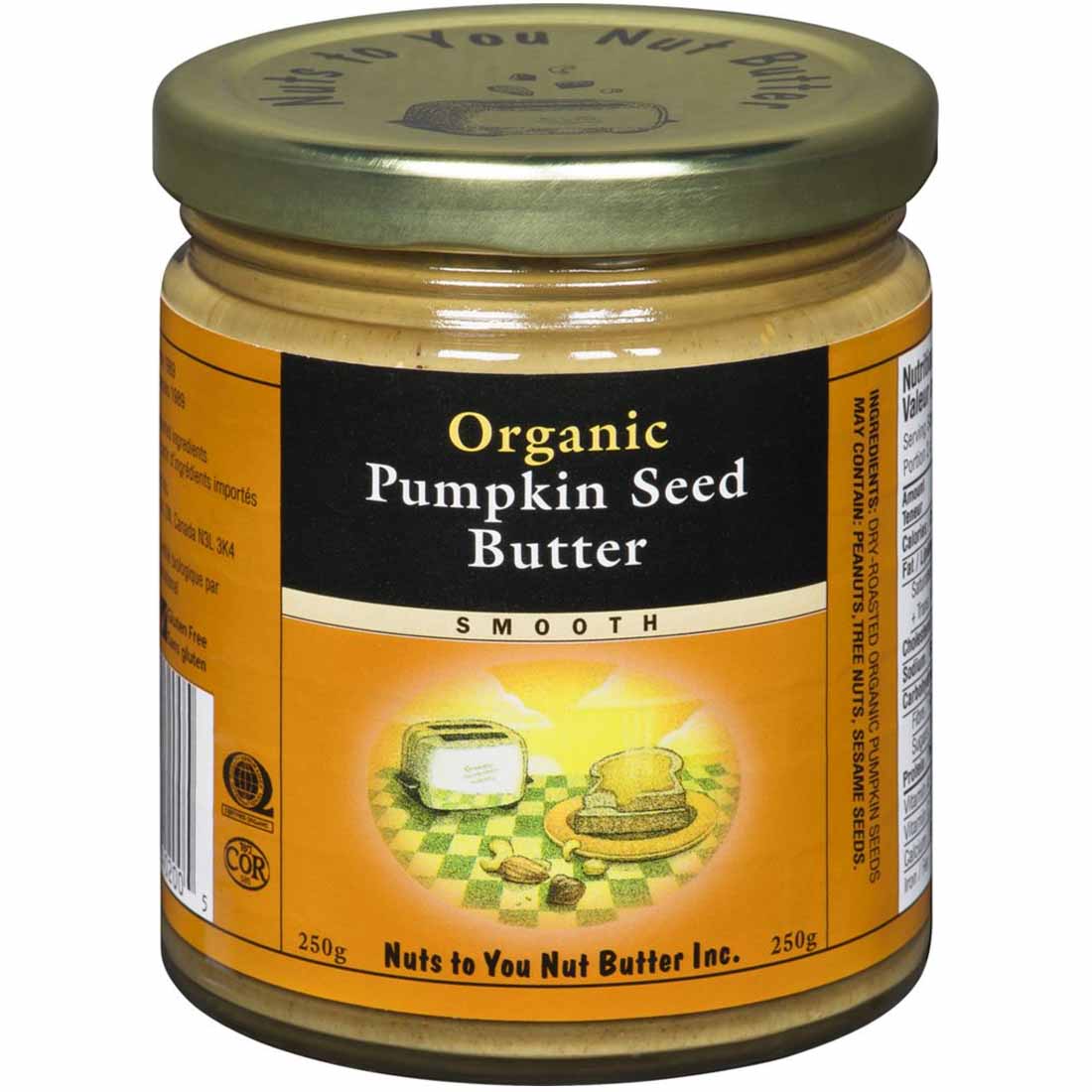 Nuts To You Organic Pumpkin Seed Butter, 250g Vitamart.ca