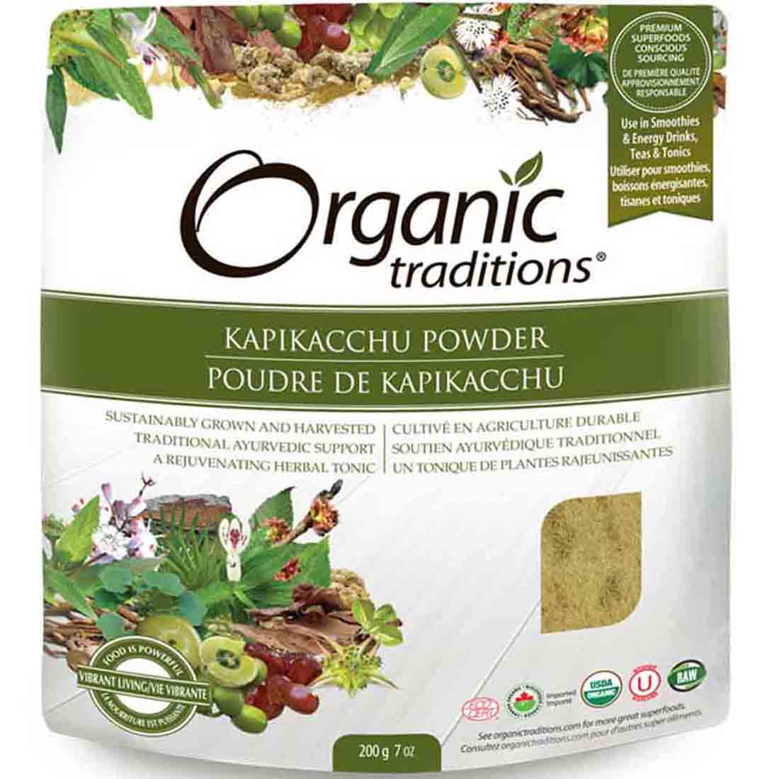 Organic Traditions Mucuna Kapikacchu Powder Mucuna Pruriens 200g