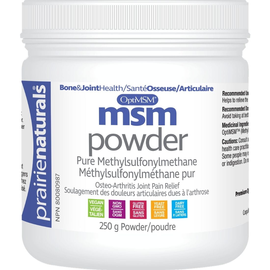 Prairie Naturals OptiMSM MSM Powder 250g