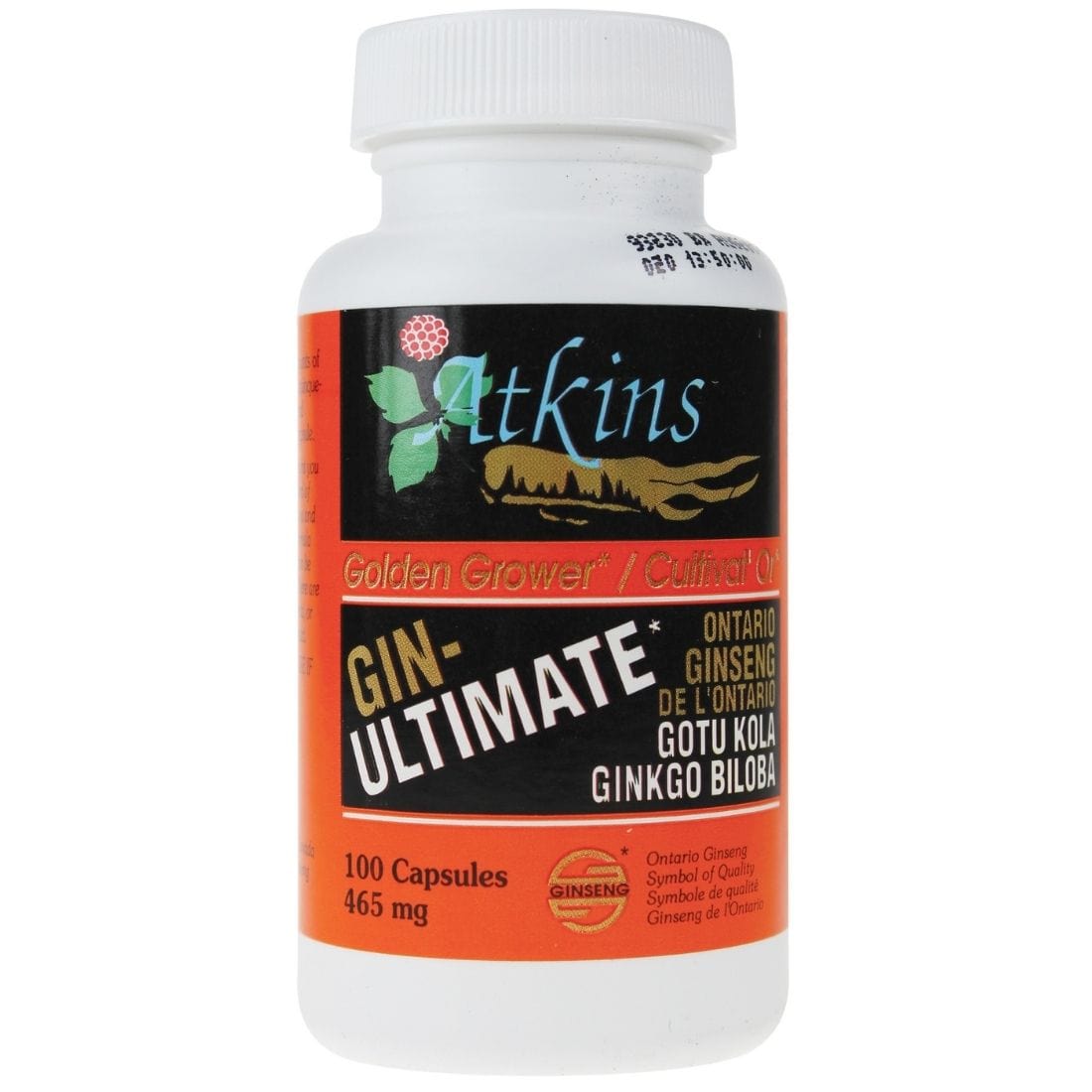 Atkins Ginseng Ontario Ginseng Gin Ultimate 100 Capsules