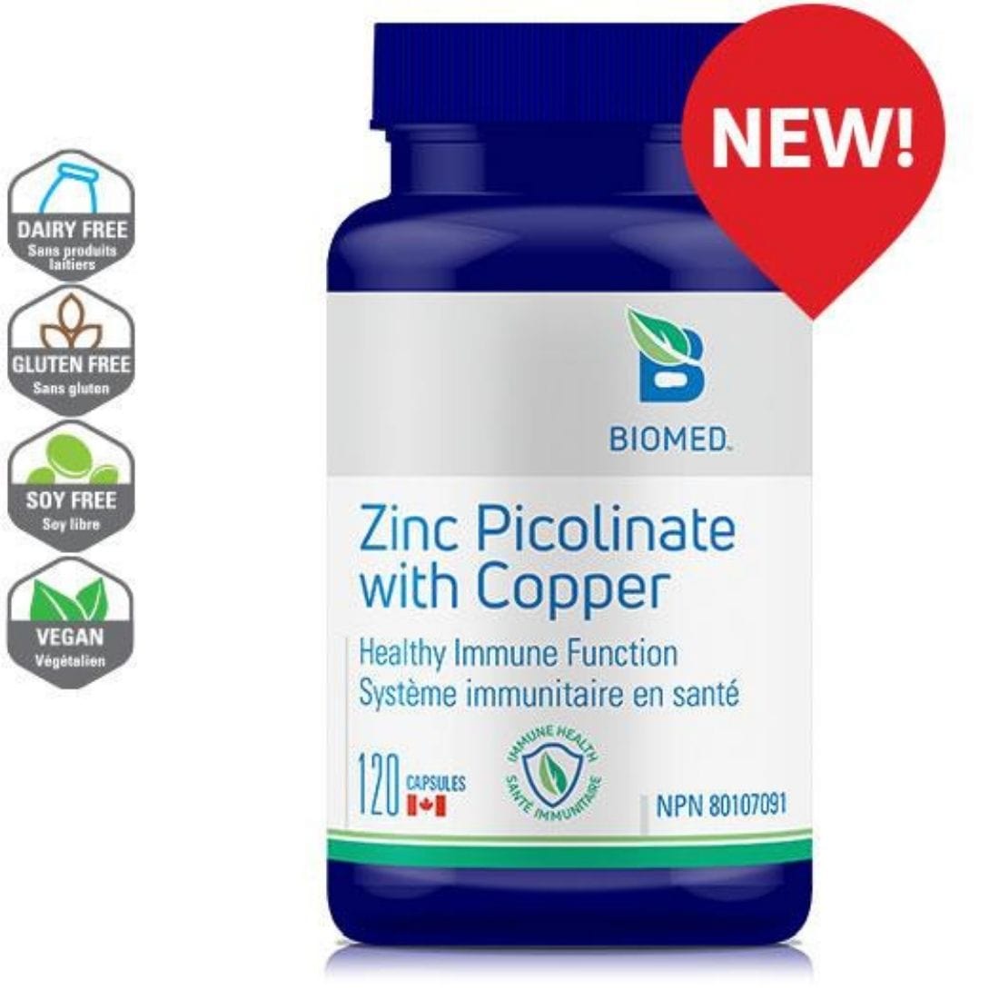 Biomed Zinc Picolinate with Copper 120 Vegetable Capsules