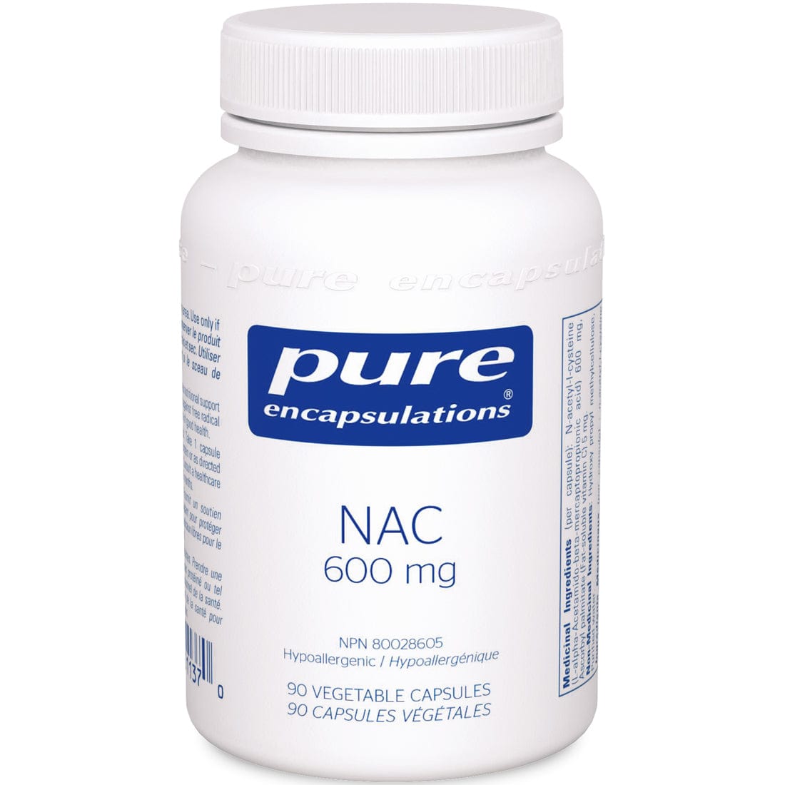 Pure Encapsulations NAC n acetyl l cysteine 600mg