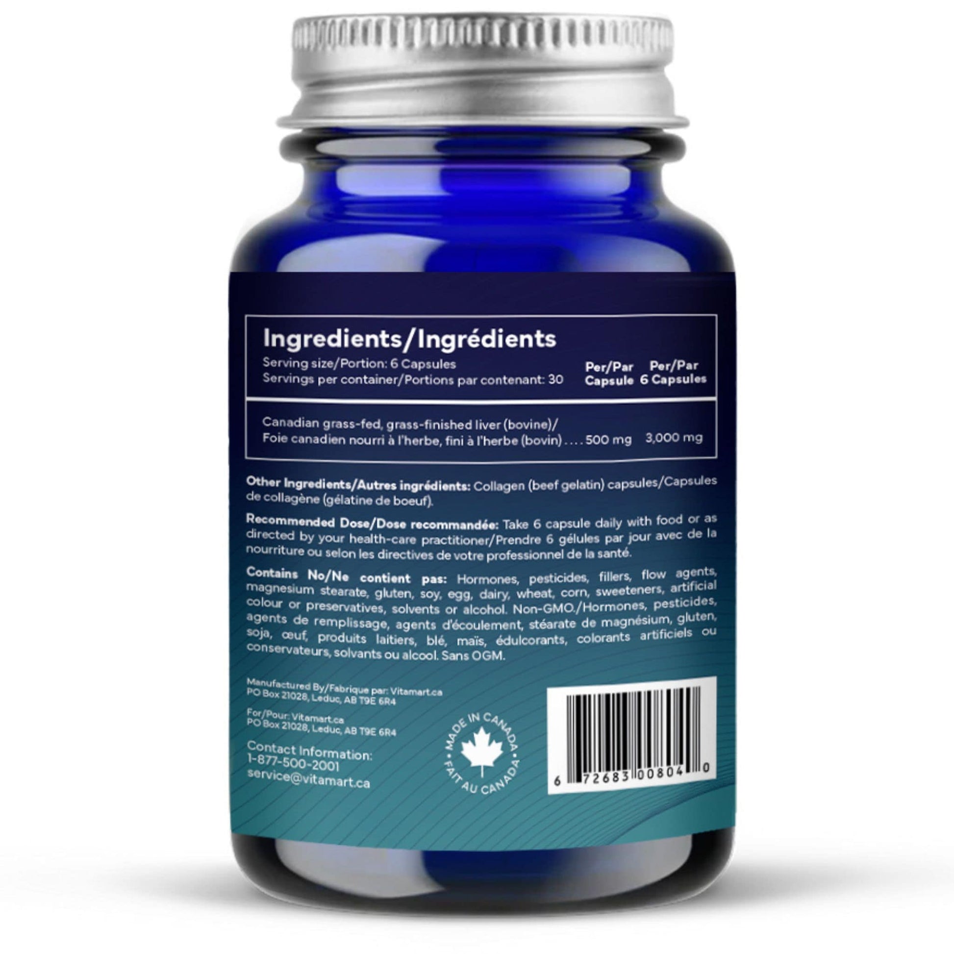 180 Capsules | TRUMARK Grass-Fed Beef Liver