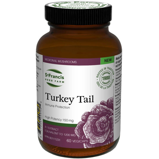 60 Vegetable Capsules | St. Francis Turkey Tail