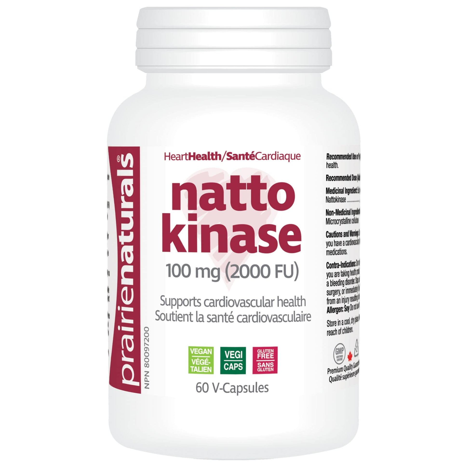 60 Vegetable Capsules | Prairie Naturals Nattokinase