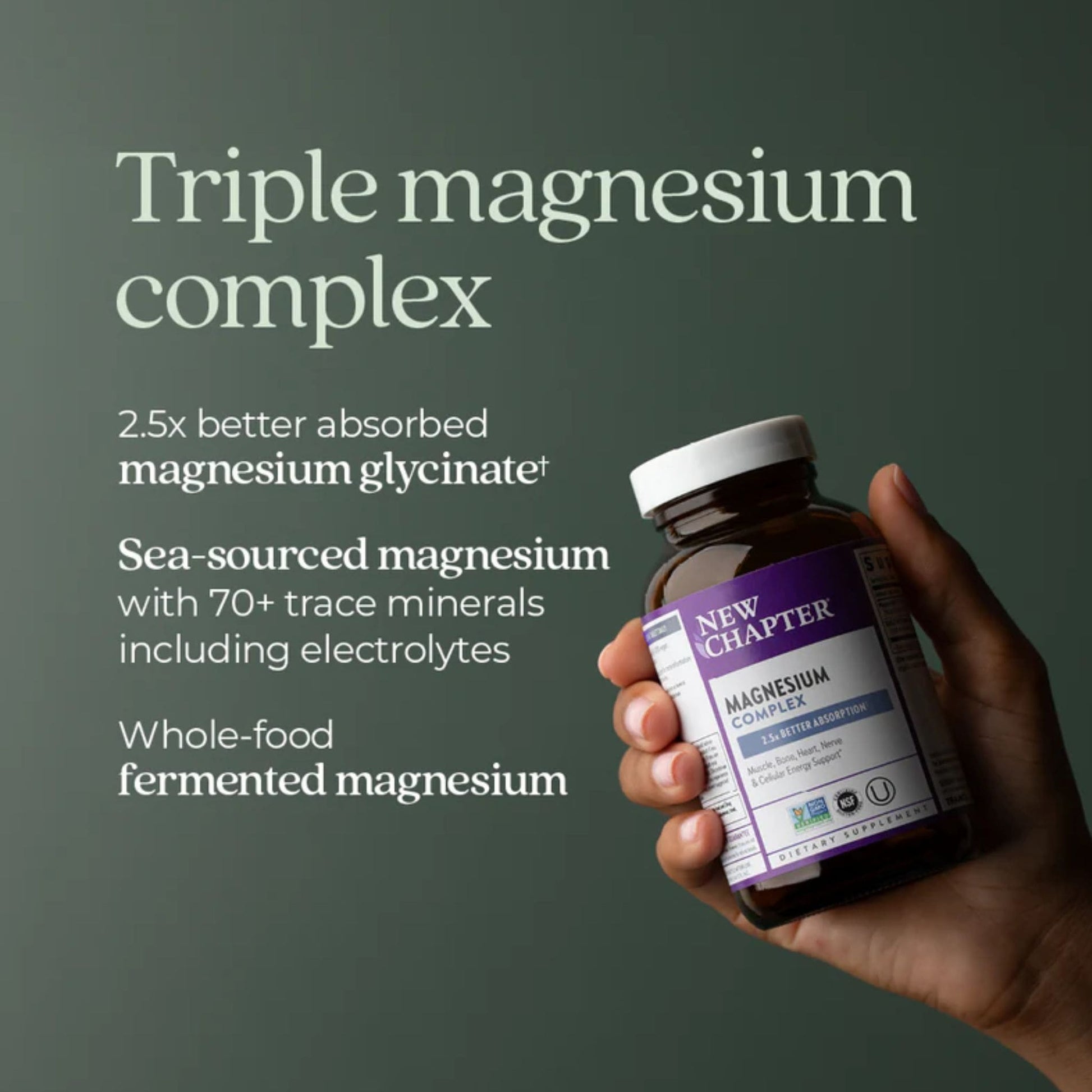 60 Tablets | New Chapter Magnesium Complex