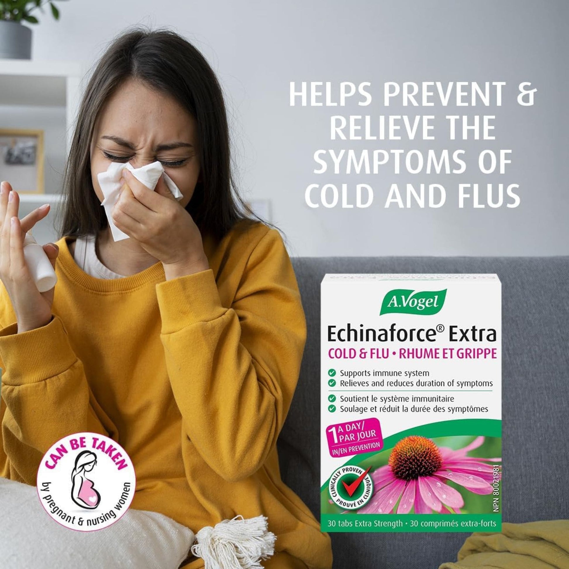 30 Tablets | A. Vogel Echinaforce Extra, Cold and Flu