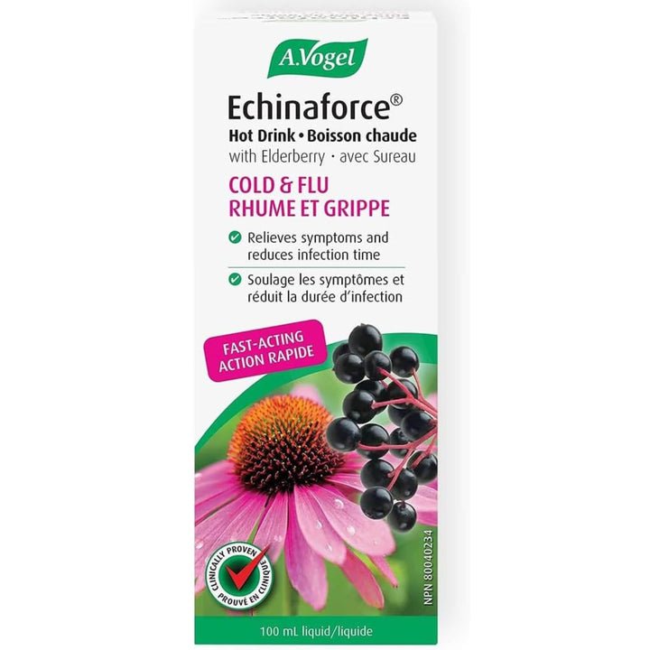 100mL | A. Vogel Echinaforce Hot Drink with Elderberry, Cold and Flu