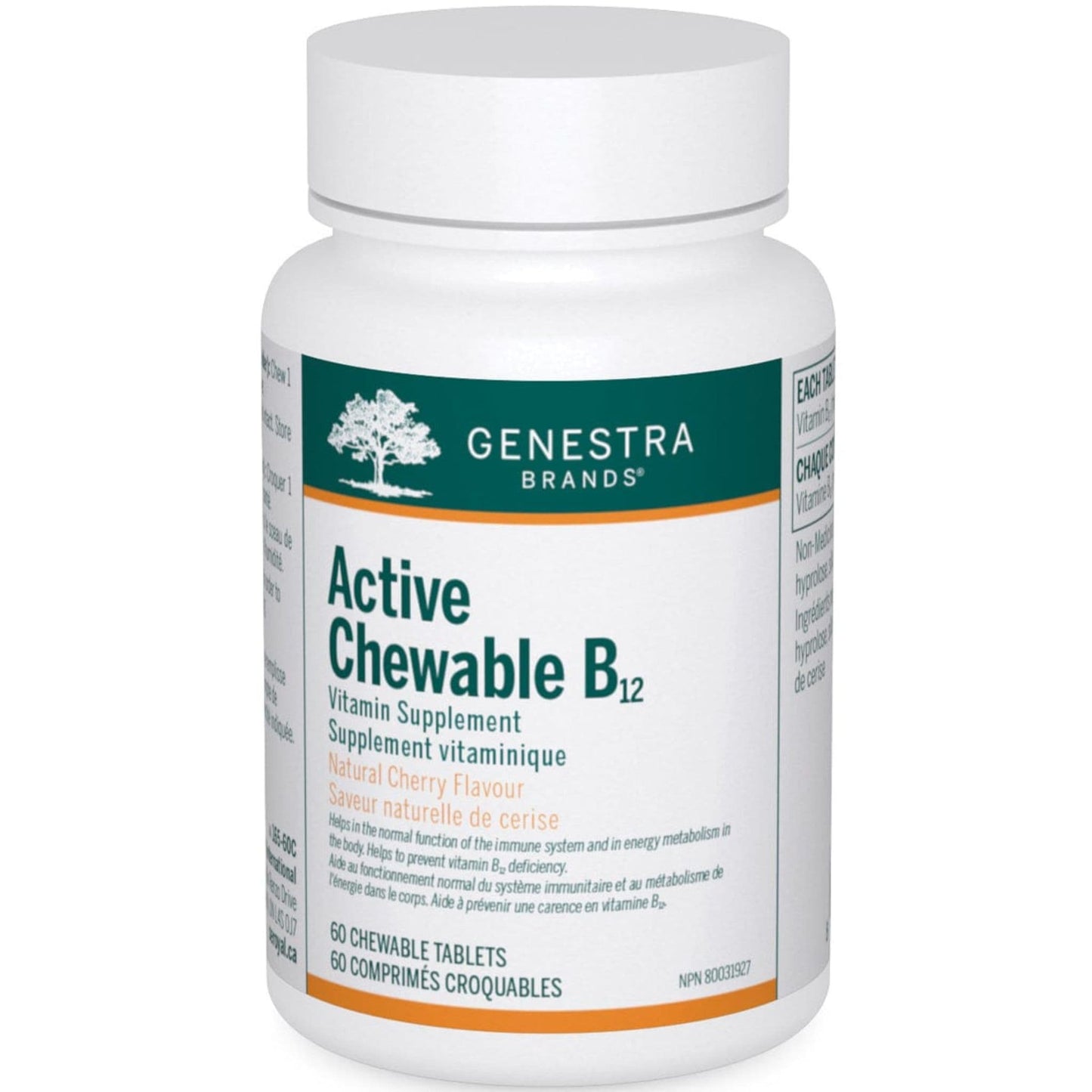 60 Chewable Tablets | Genestra Brands Active Chewable B12