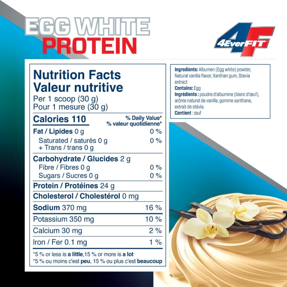 454g French Vanilla | 4EverFit Egg White Protein Powder