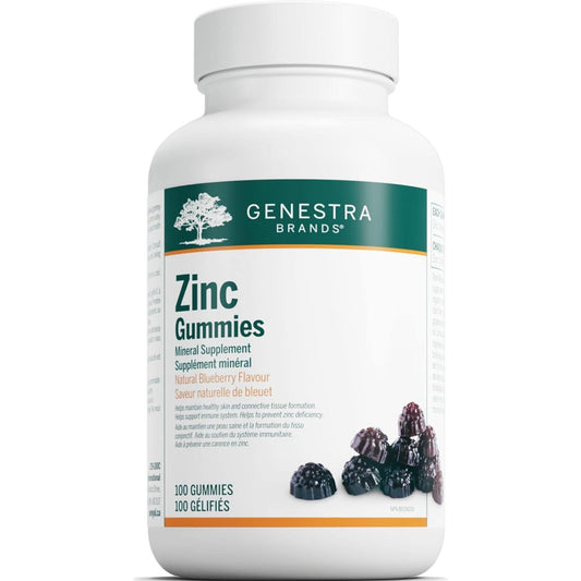 Natural Blueberry Flavour, 100 Gummies | Genestra Brands Zinc Gummies