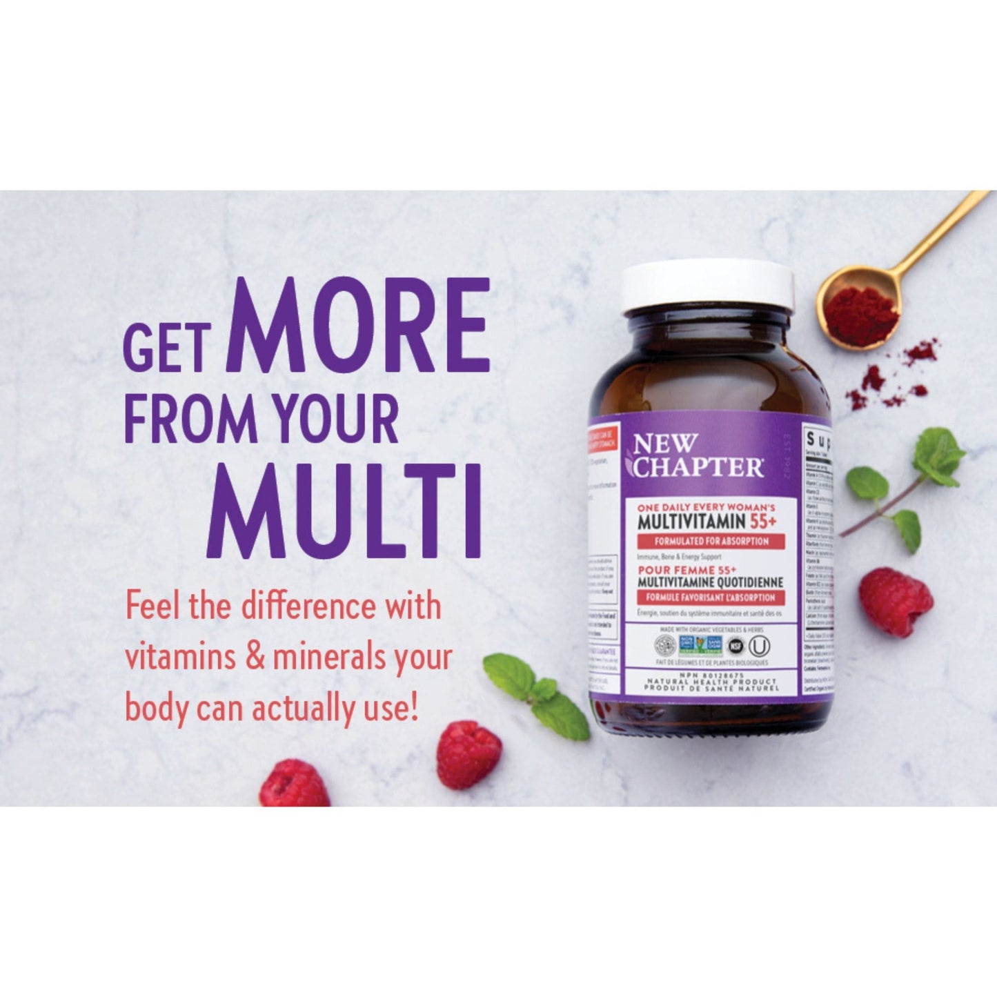 30 Tablets | New Chapter One Daily Every Woman's Multivitamin 55+