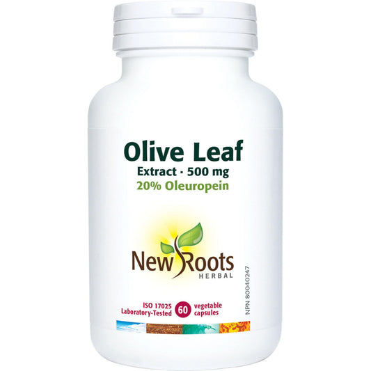 60 Vegetable Capsules | New Roots Herbal Olive Leaf Extract 500mg