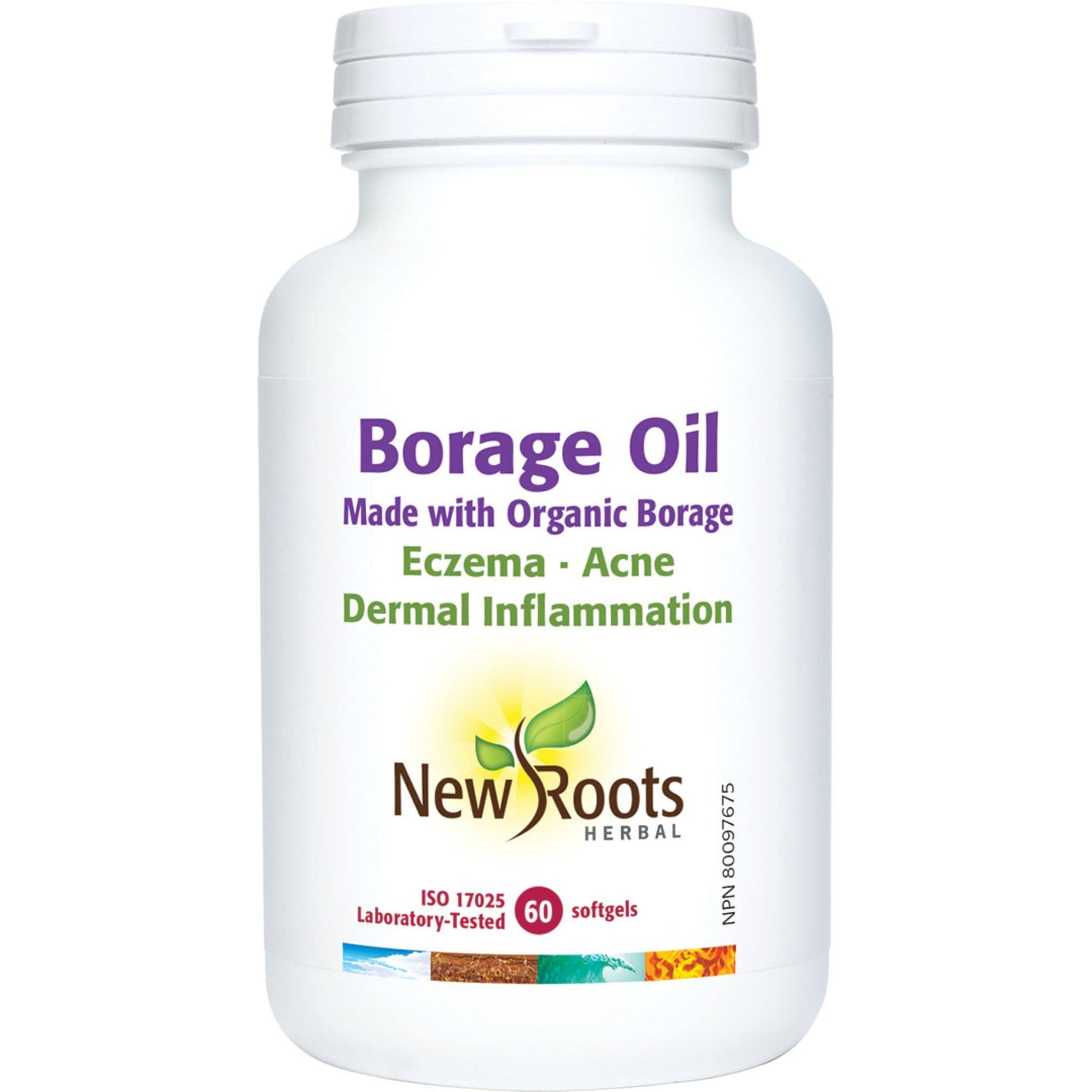60 Softgels | New Roots Herbal Borage Oil