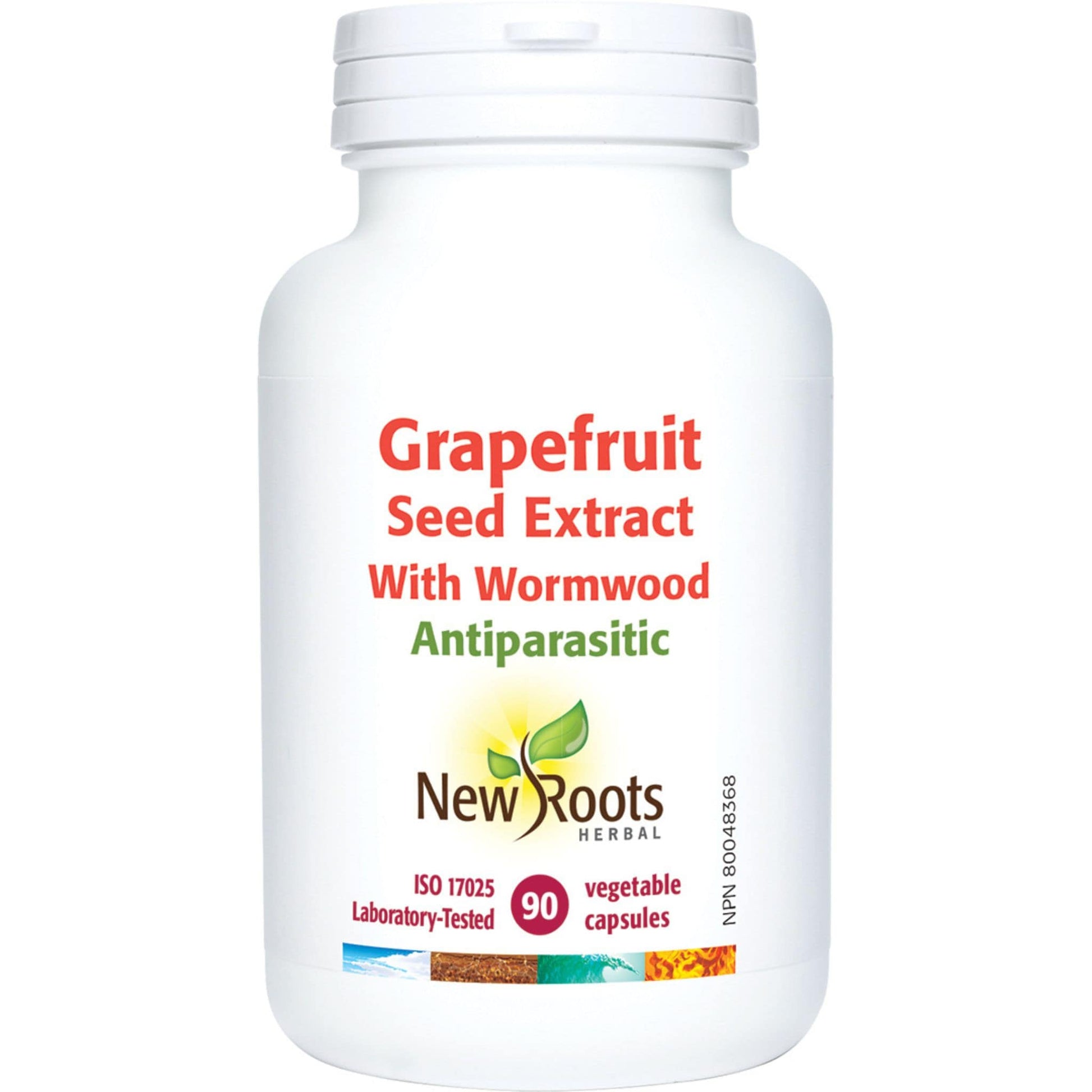 90 Vegetable Capsules | New Roots Herbal Grapefruit Seed Extract with Wormwood