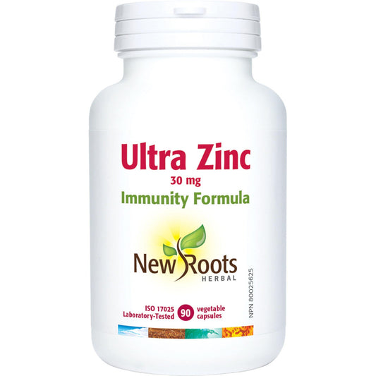 90 Vegetable Capsules | New Roots Herbal Ultra Zinc 30mg