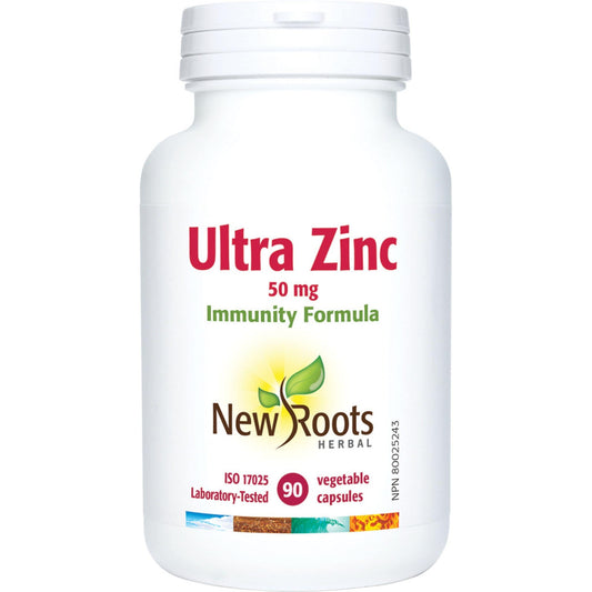 90 Vegetable Capsules | New Roots Herbal Ultra Zinc 50mg