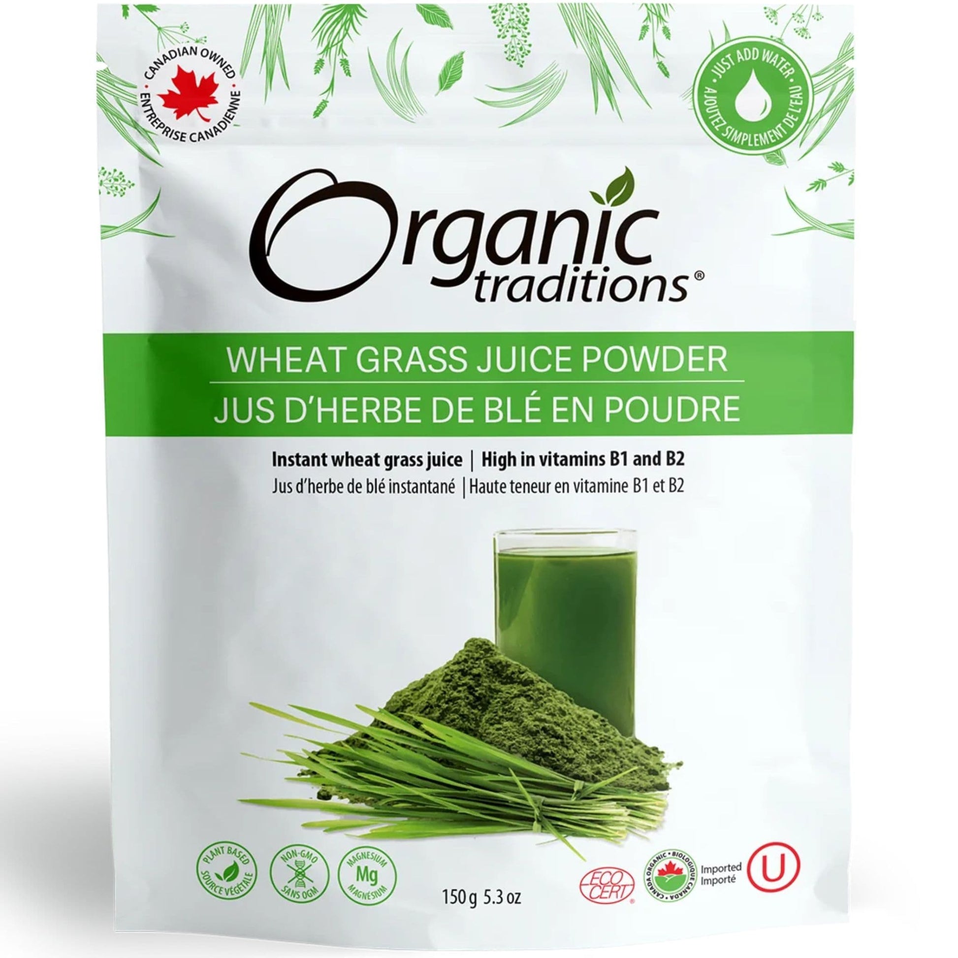 150g | Organic Traditions Wheat Grass Juice Powder 5.3oz