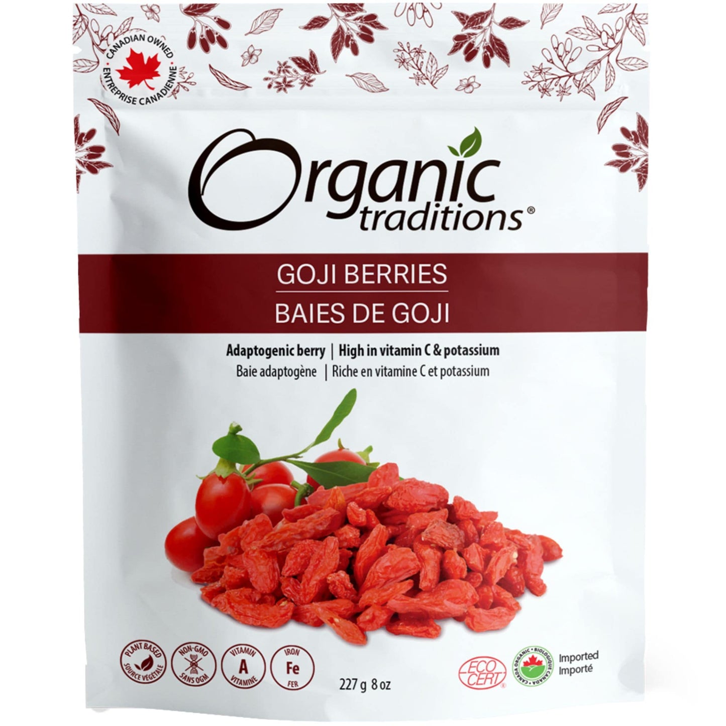 227g | Organic Traditions Goji Berries 8oz