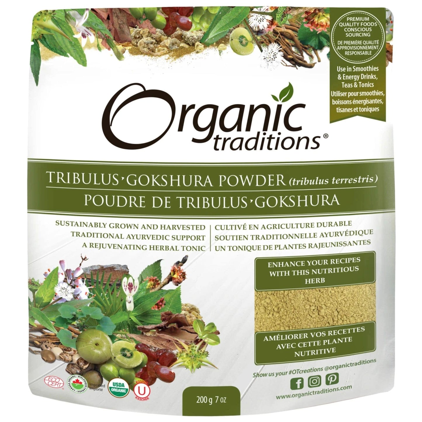 200g | Organic Traditions Tribulus/Gokshura Powder 7oz