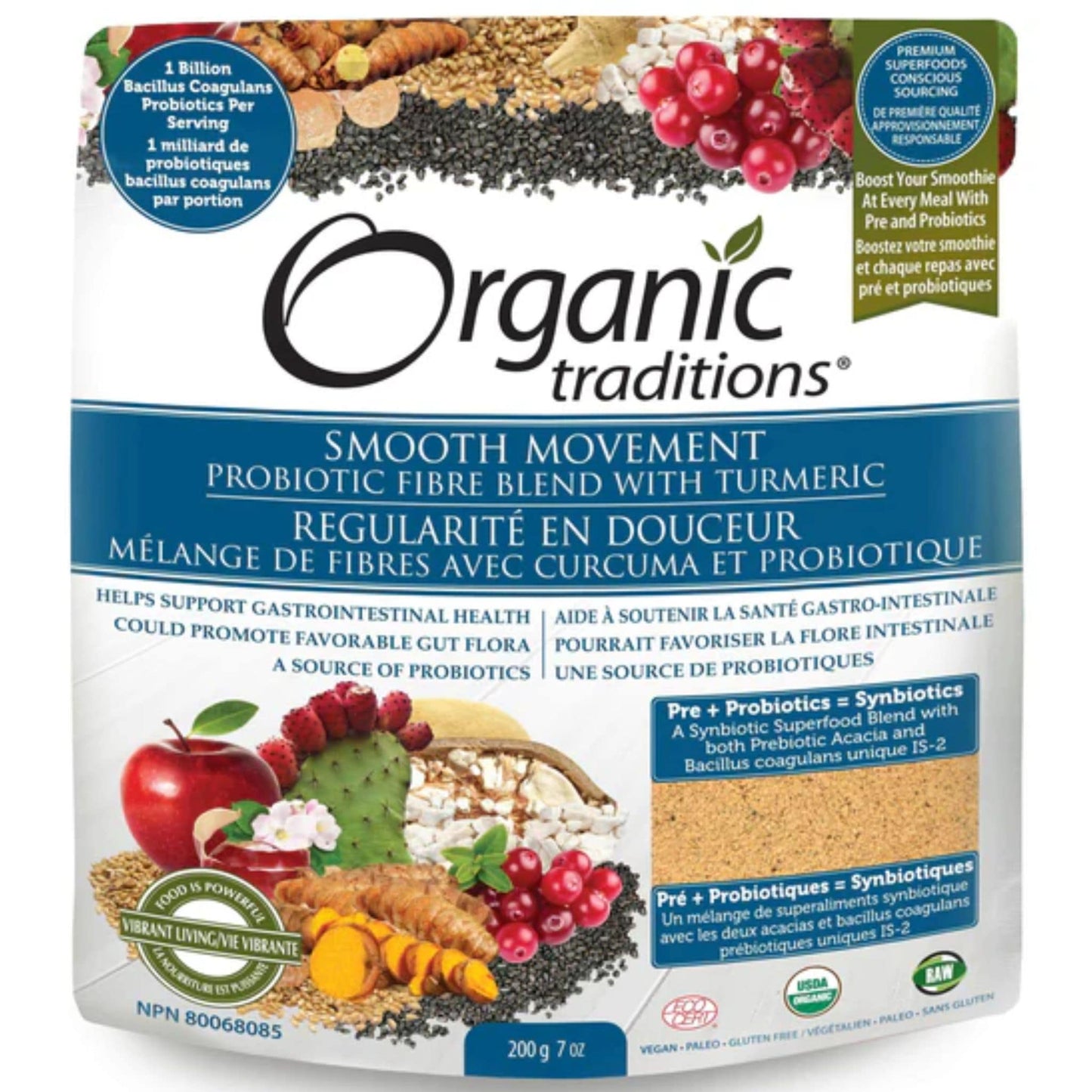 Organic Traditions Probiotic Smoothie Mix, 200g