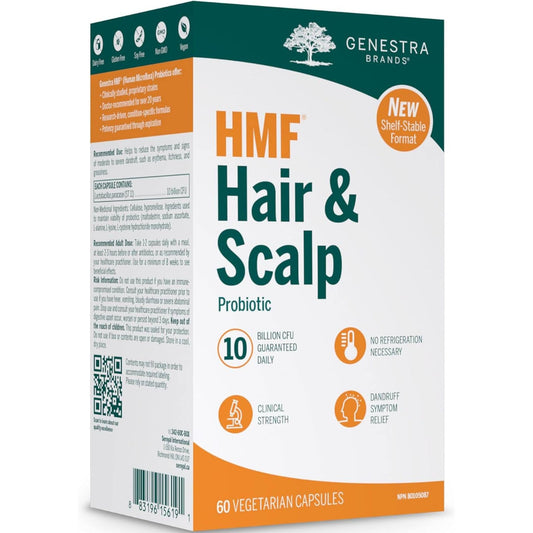 60 Vegetarian Capsules | Genestra Brands HMF Hair & Scalp Probiotic