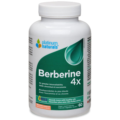 Platinum Naturals Berberine 4x 250mg, Blood Glucose Support, 60-120 Softgels