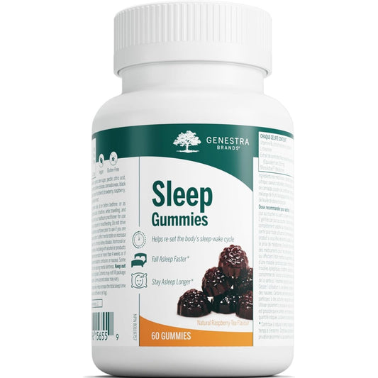 Natural Raspberry Tea Flavour, 60 Gummies | Genestra Brands Sleep Gummies