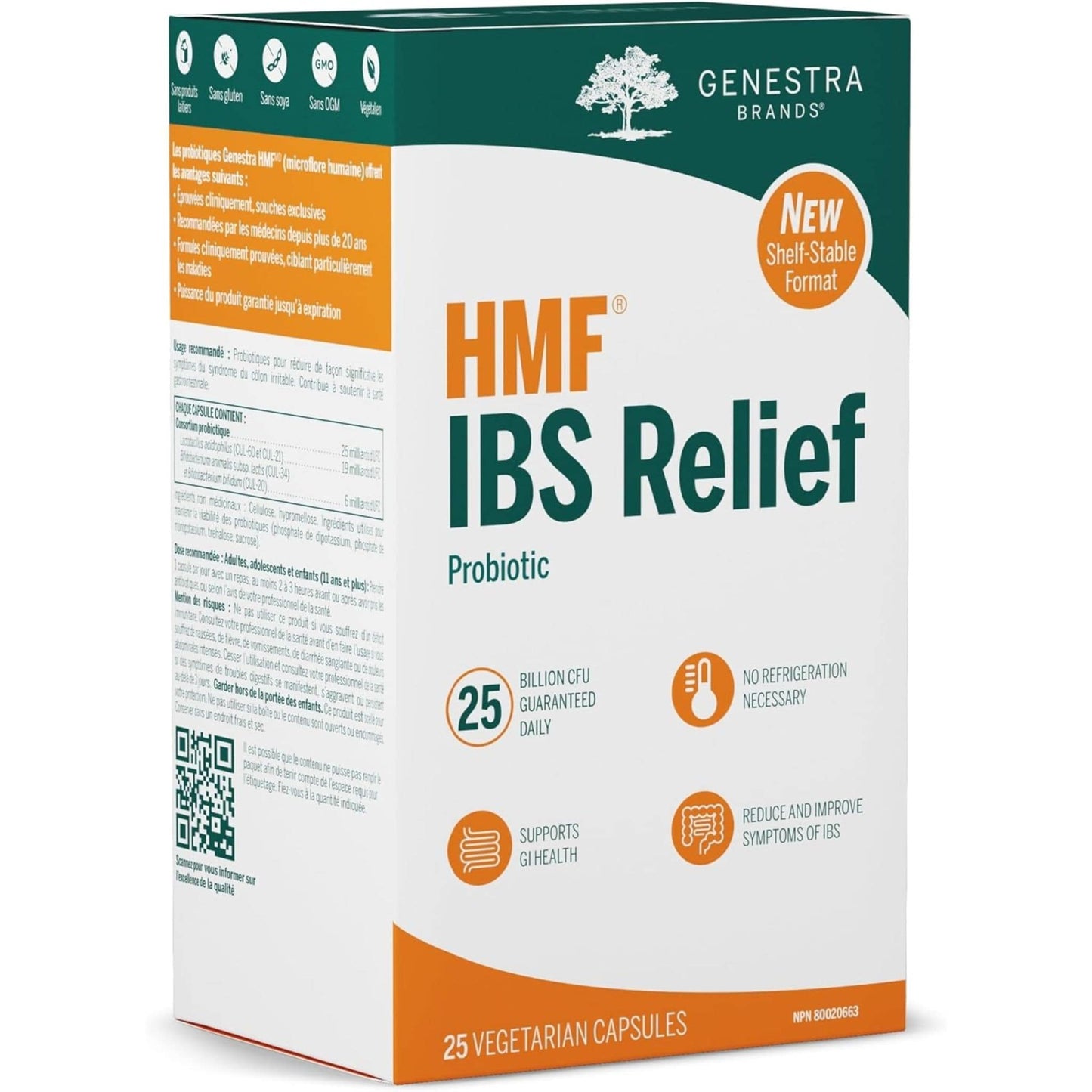 25 Vegetarian Capsules | Genestra Brands HMF IBS Relief Probiotic