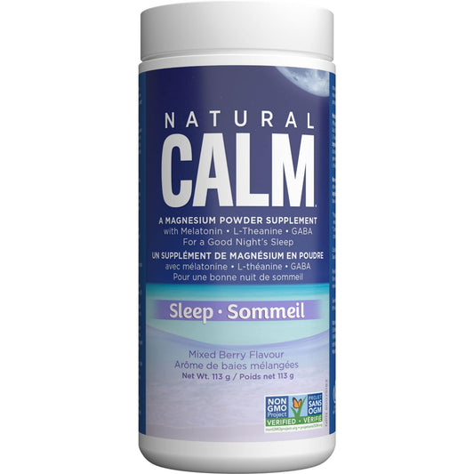 Mixed Berry Flavour, 113g | Natural Calm Sleep Magnesium Powder with Melatonin, L-Theanine and GABA // mixed berry flavour