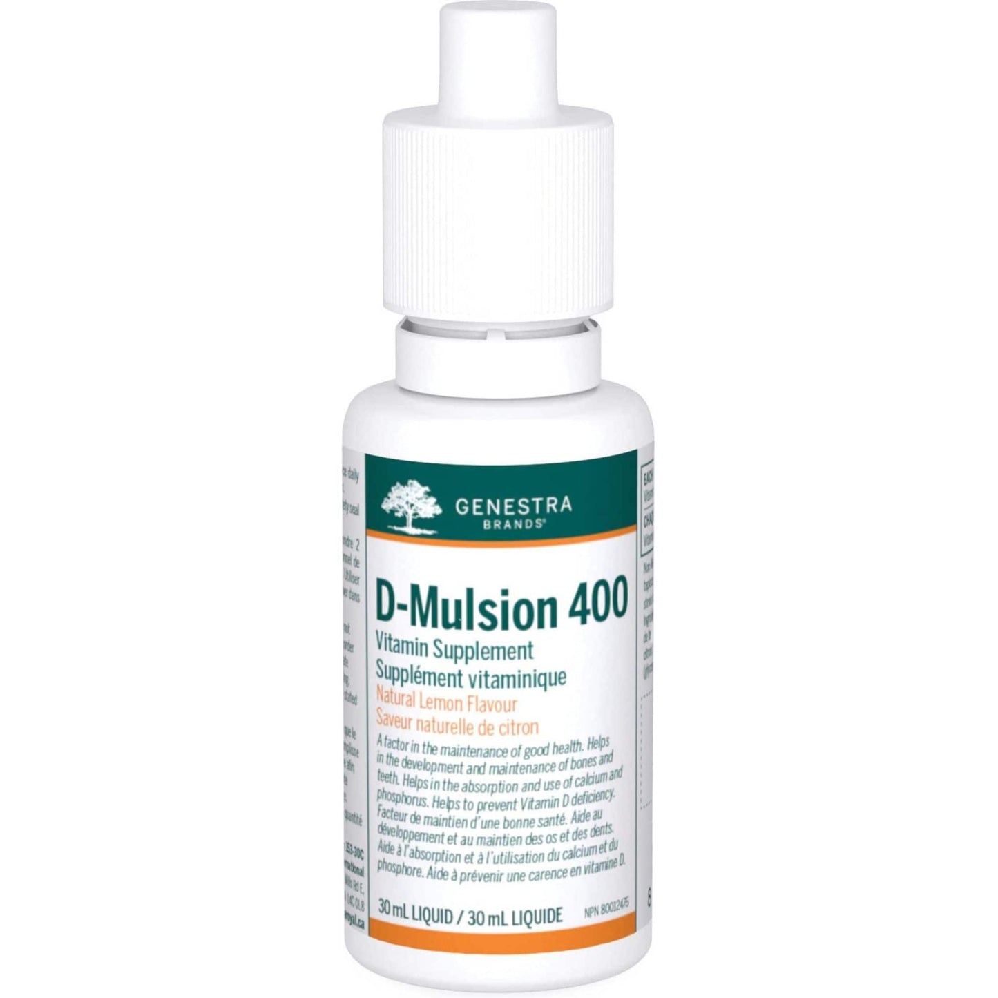 Natural Lemon Flavour, 30mL | Genestra Brands D-Mulsion 400 IU