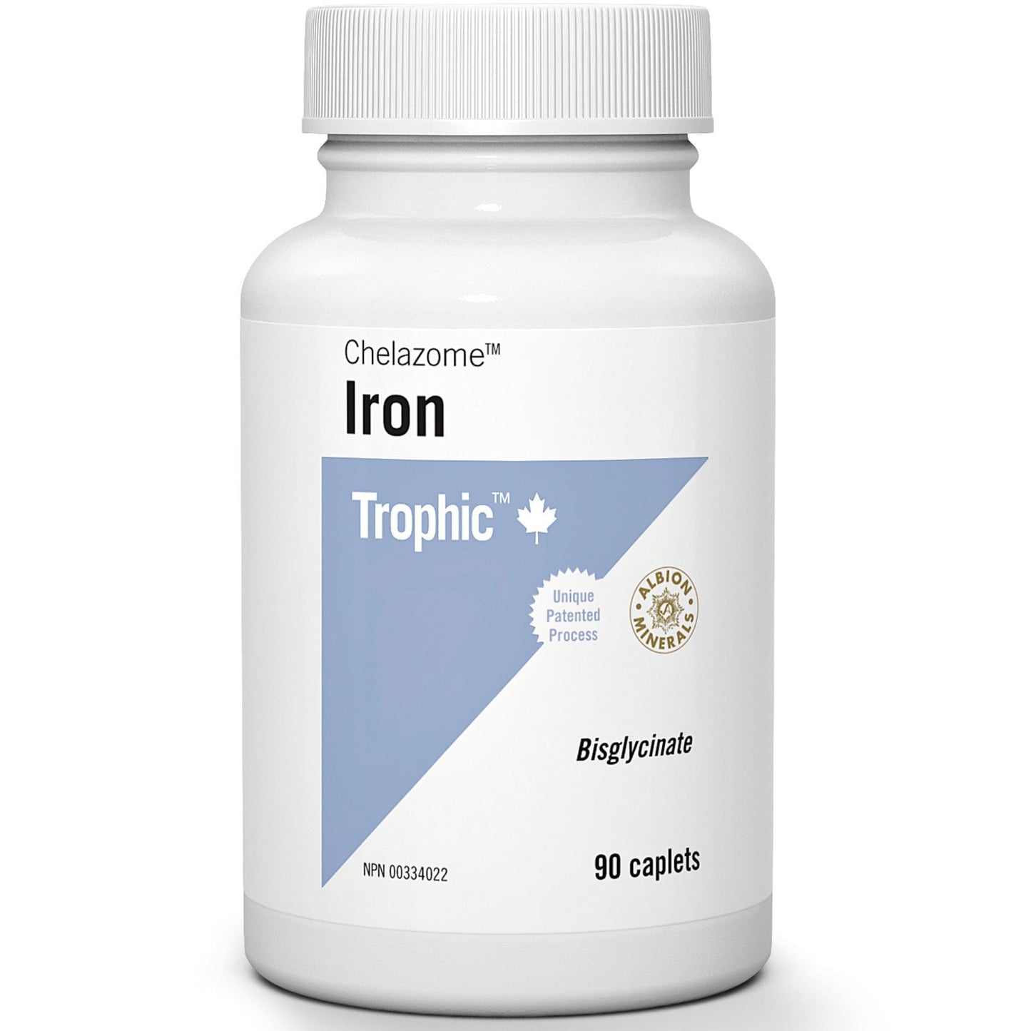 90 Tablets | Trophic Iron Bisglycinate 25mg (Chelazome)