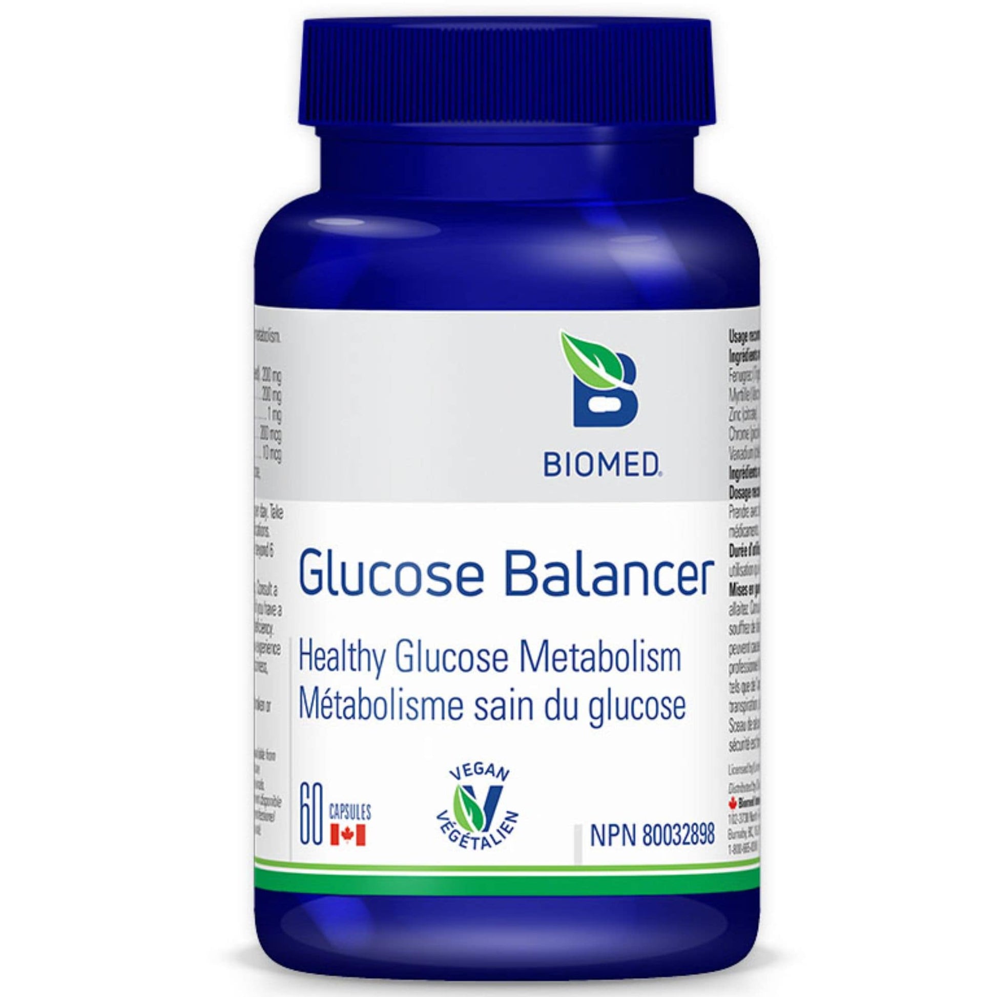 60 Vegetable Capsules | Biomed Glucose Balancer