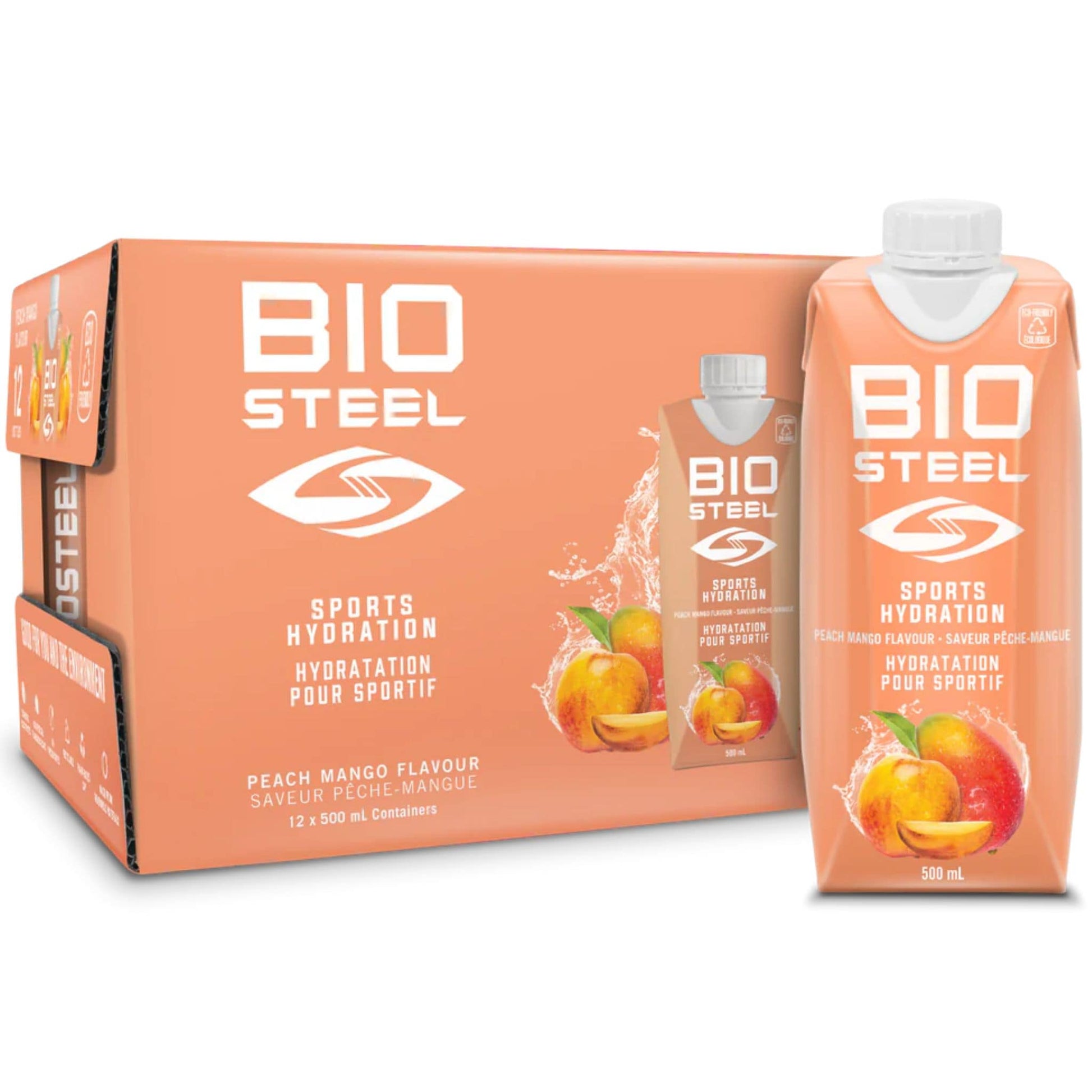 Peach Mango 12 x 500mL | Biosteel Sports Hydration Drink