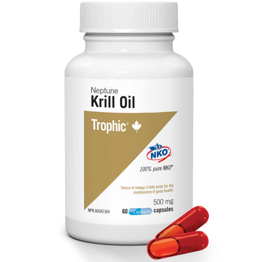 60 Capsules | Trophic Neptune krill Oil 500mg 100% pure NKO