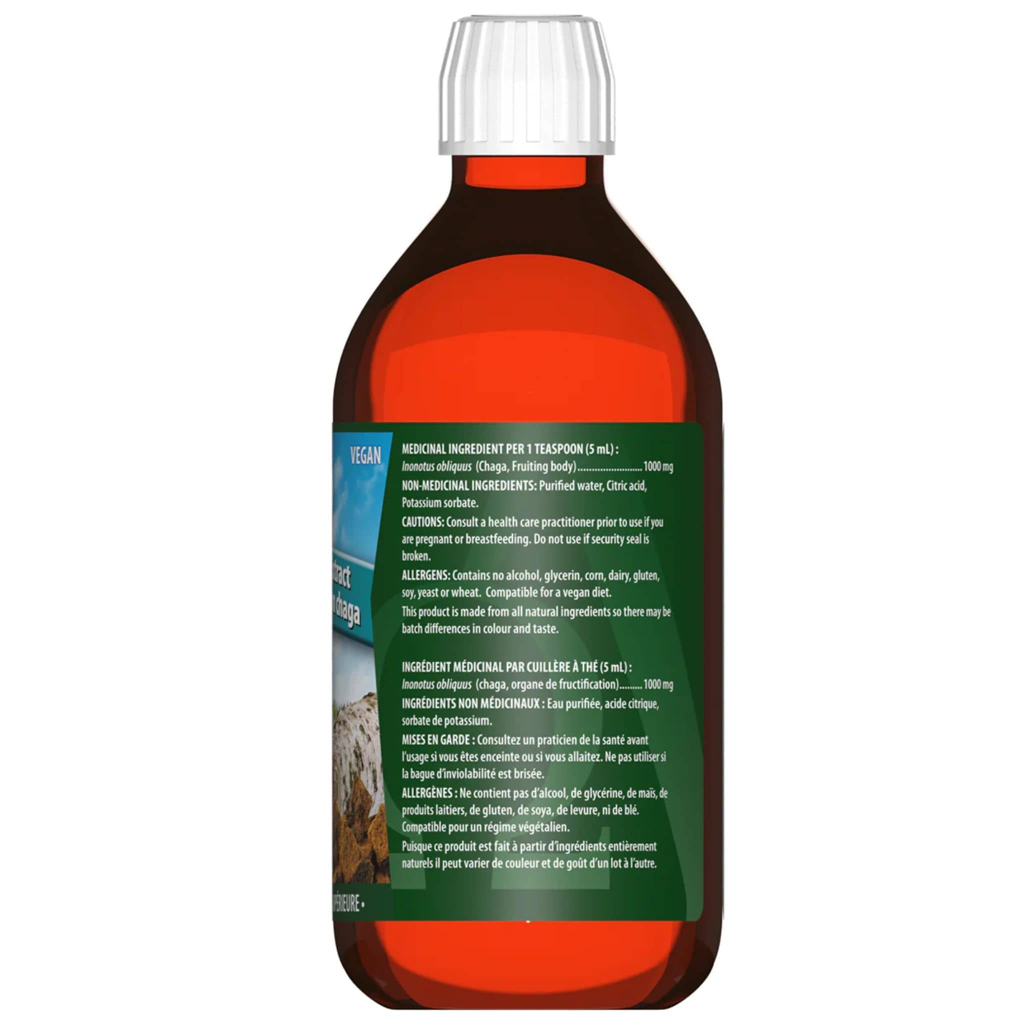 Omega Alpha Chaga Mushroom Liquid Extract 1000mg 250ml