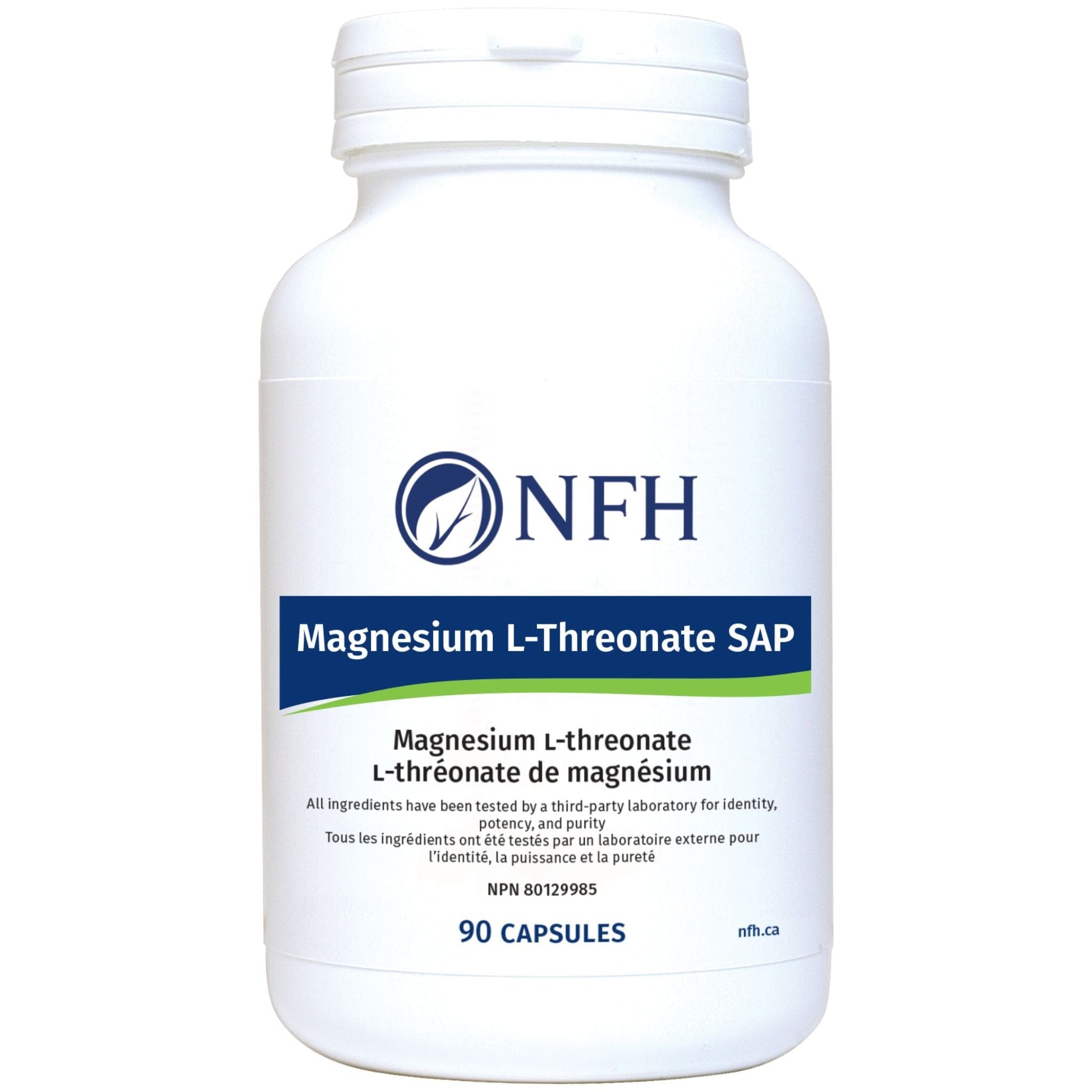 90 Vegetable Capsules | NFH Magnesium L-Threonate SAP