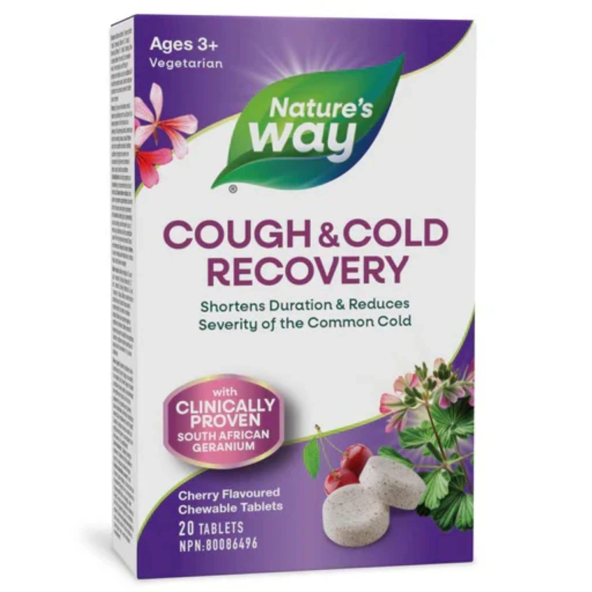 20 Chewable Tablets Cherry | Nature's Way Cough and Cold Recovery