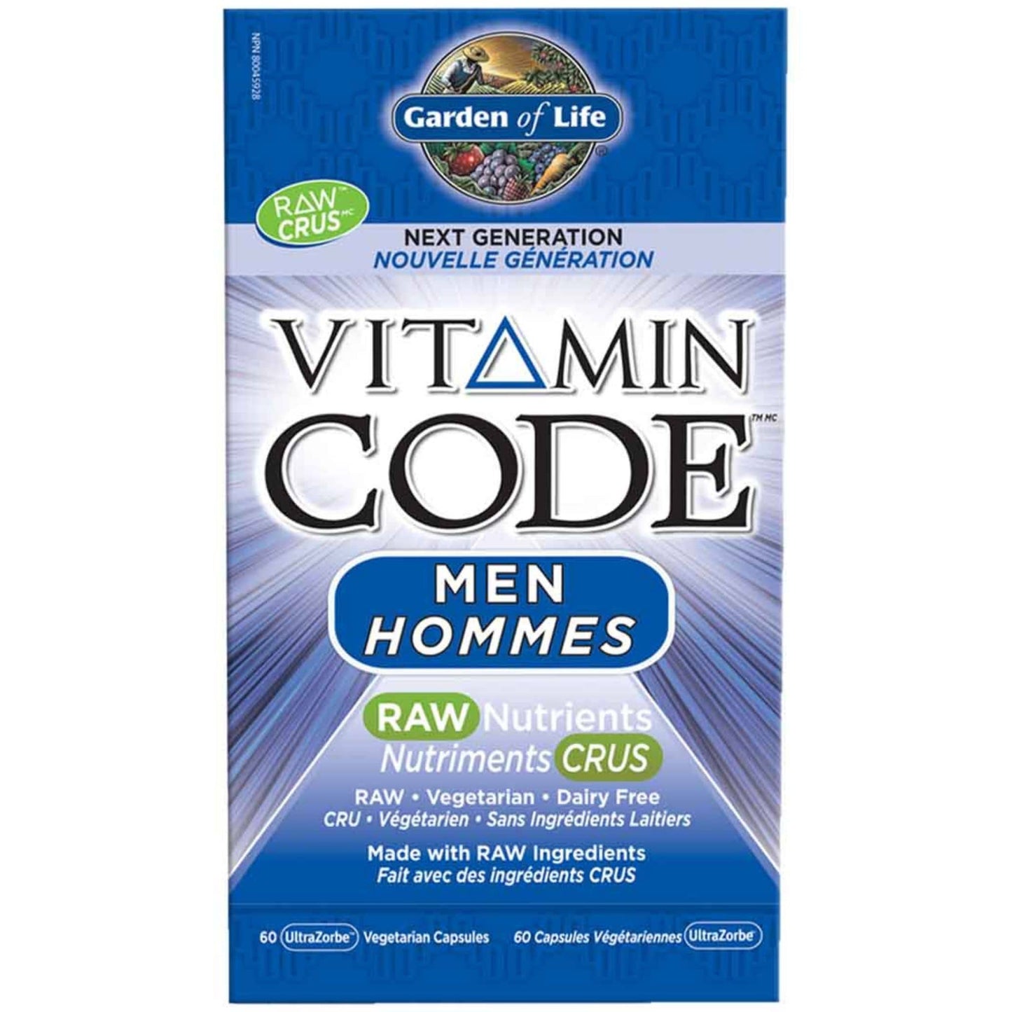 60 Vegetarian Capsules | Garden of Life Vitamin Code Men's Multivitamin