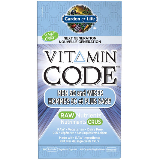 60 Capsules | Garden of Life Vitamin Code for Men 50 and Wiser