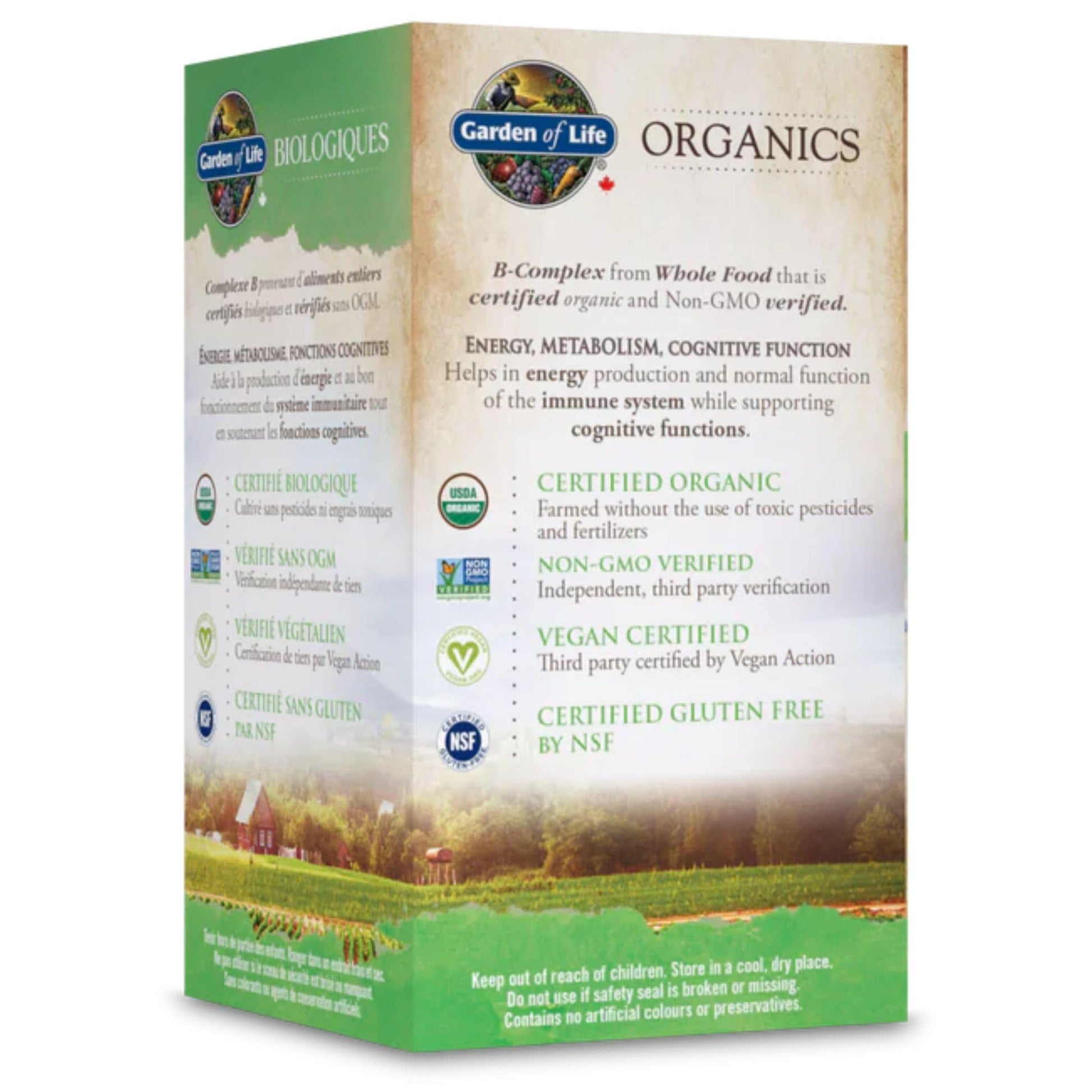 30 Vegan Tablets | Garden of Life Organics B Complex